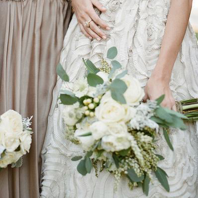 wedding desses and a bridsmaids one