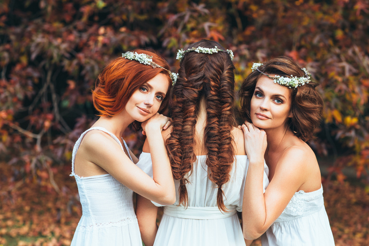 Three beautiful bride