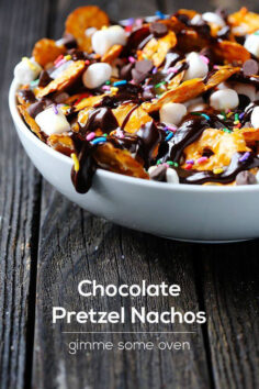 chocolate pretzel nachos