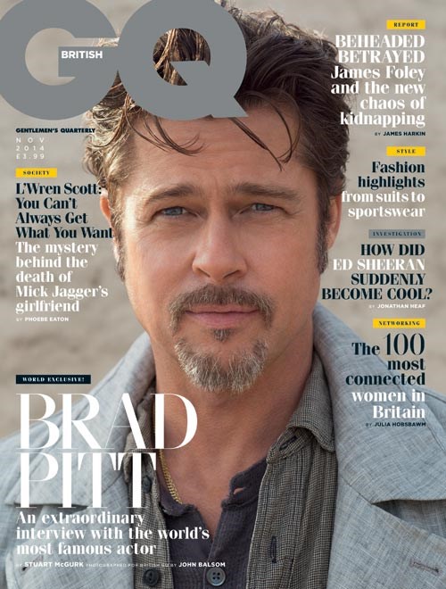 Brad Pitt on the cover of GQ Magazine UK