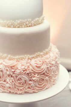wedding cakes blush colour