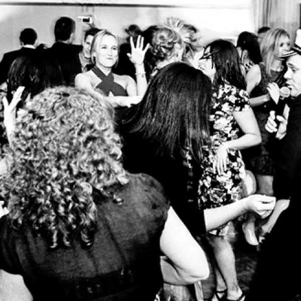 Wedding crowd dancing