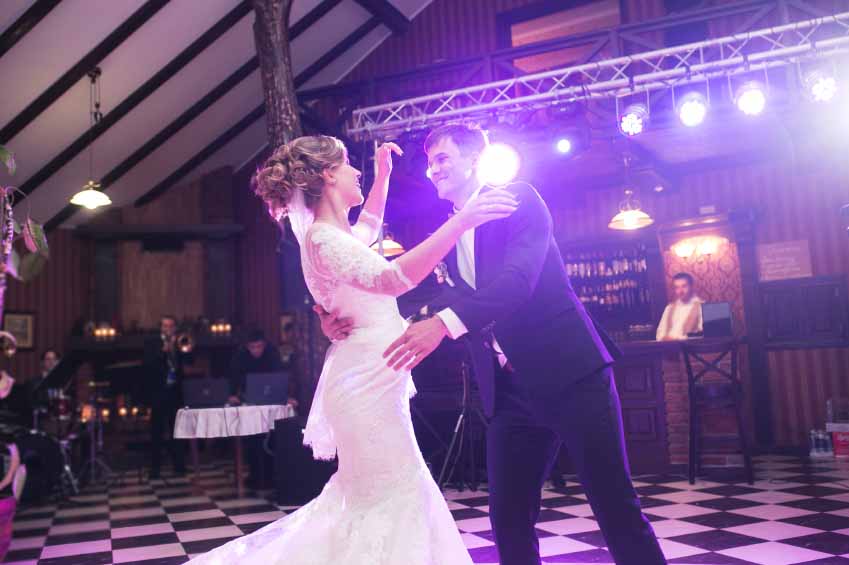 Bride and groom on the dance floor