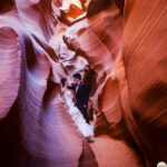 Dan says: Our selfies pre-wedding shoot at Antelope Canyon. One of the most magnificent place on earth!