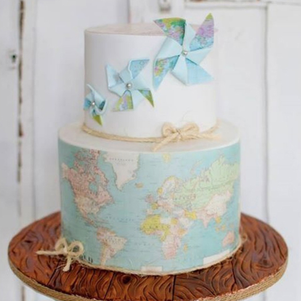 travel themed weddingset