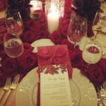 Sofia and Joe's cute custom made napkins were featured at their rehearsal dinner the night before the wedding. Image Sofia Vergara via Instagram
