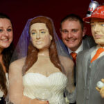 Bride bakes life size wedding cake of her and her groom