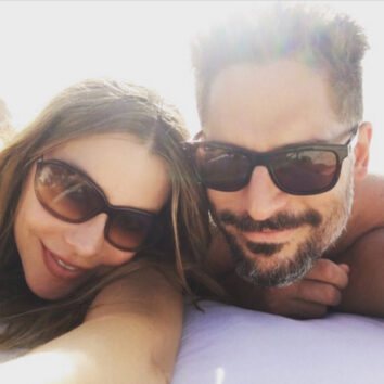 Sofia and Joe enjoy their time on the beach at the exclusive Parrot Cay by COMO resort. Image Sofia Vergara via Instagram