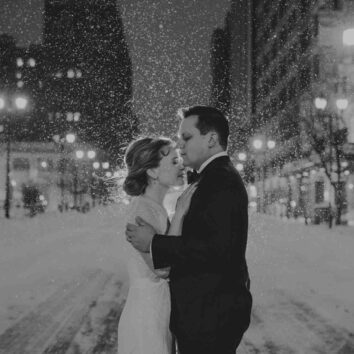 Couples who wouldn't let blizzards ruin their wedding day Justin Johnson Photography
