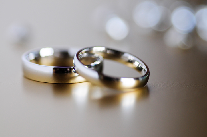 Golden wedding rings