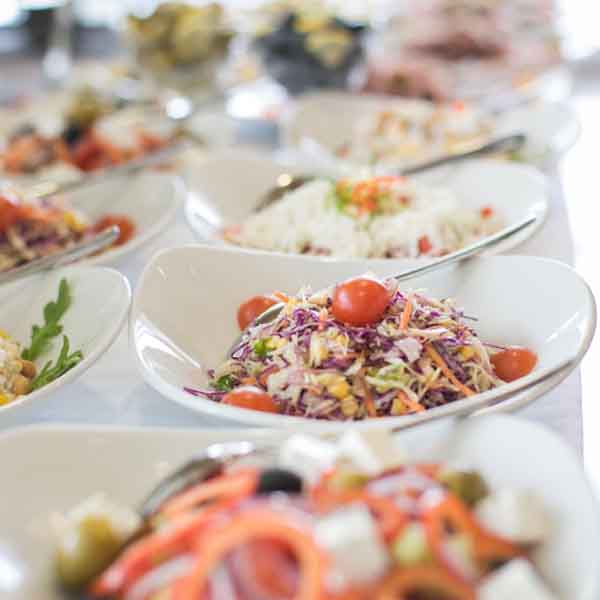 A wedding table setting