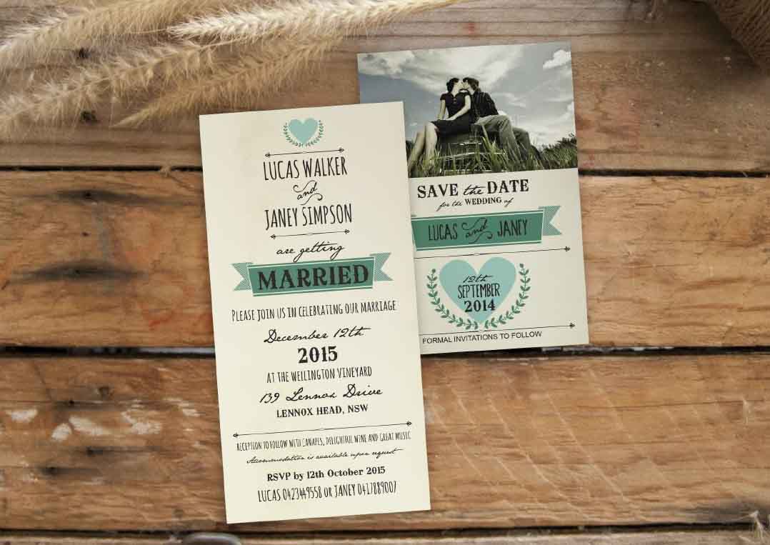 invitation and save the date love struck creations