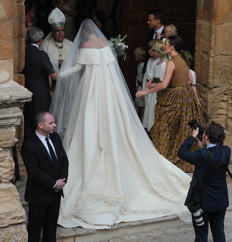 Lady Charlotte enters the 16th century church. Image The Daily Mail