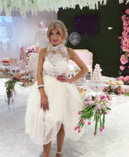 Salim Mehajers sister Kat poses for a photo at her lavish bridal shower