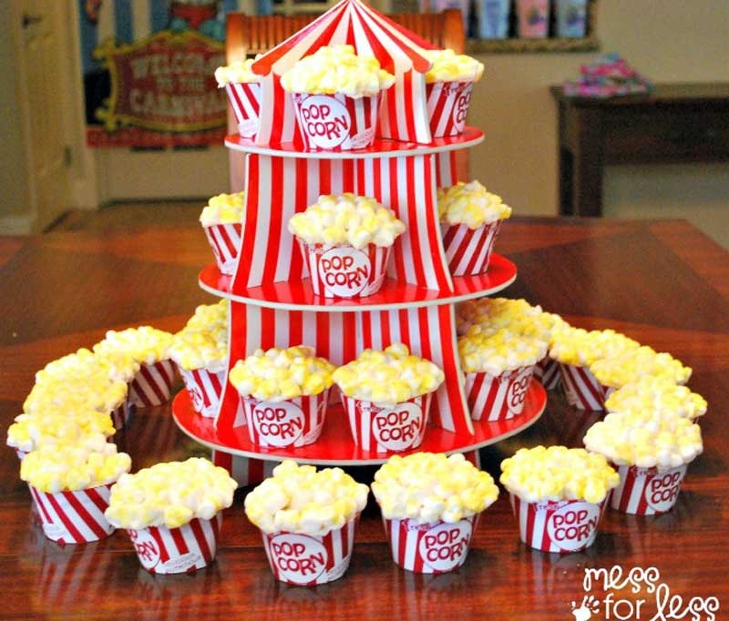 Popcorn cupcakes wedding