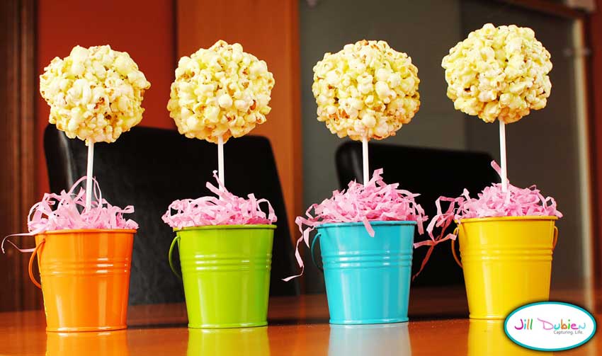 Popcorn centrepieces - weddings