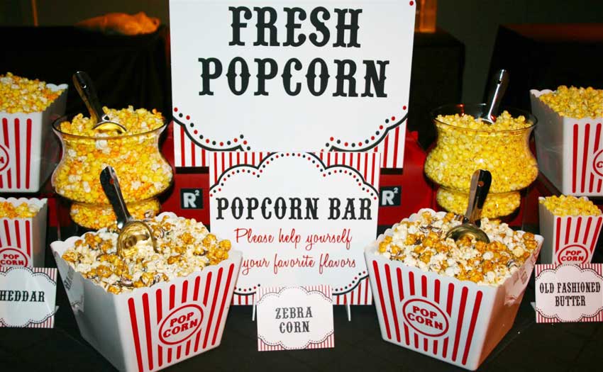 popcorn bar popcorn station