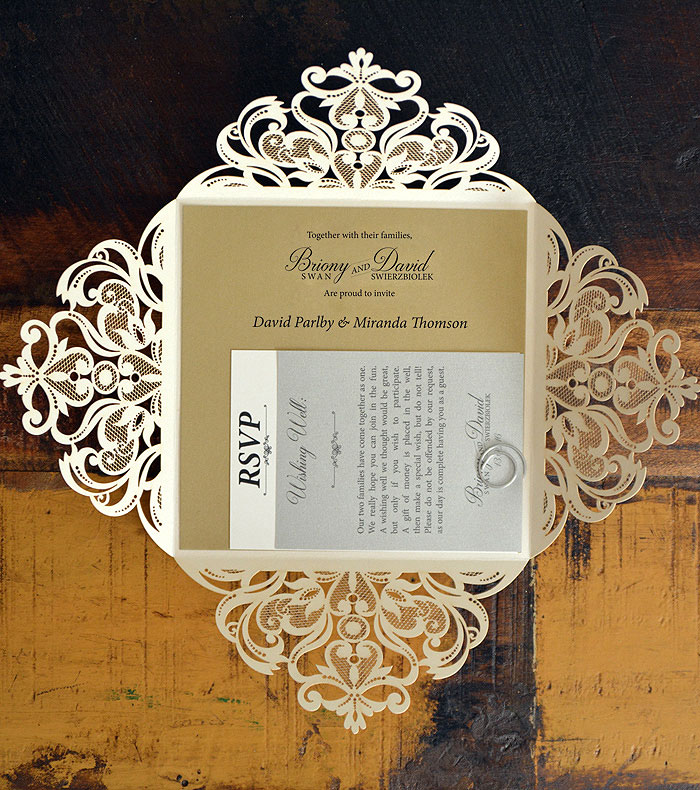 lasercut wedding invitation