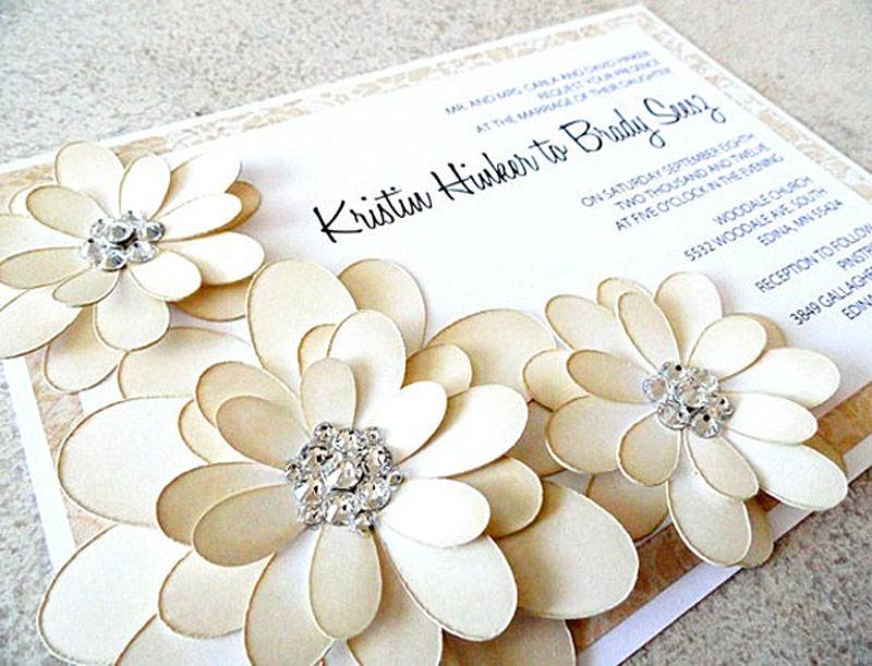 3D laser cut wedding invitations