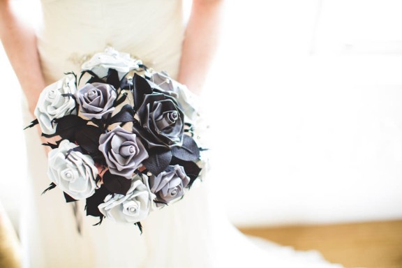Bouquet leather wedding ideas