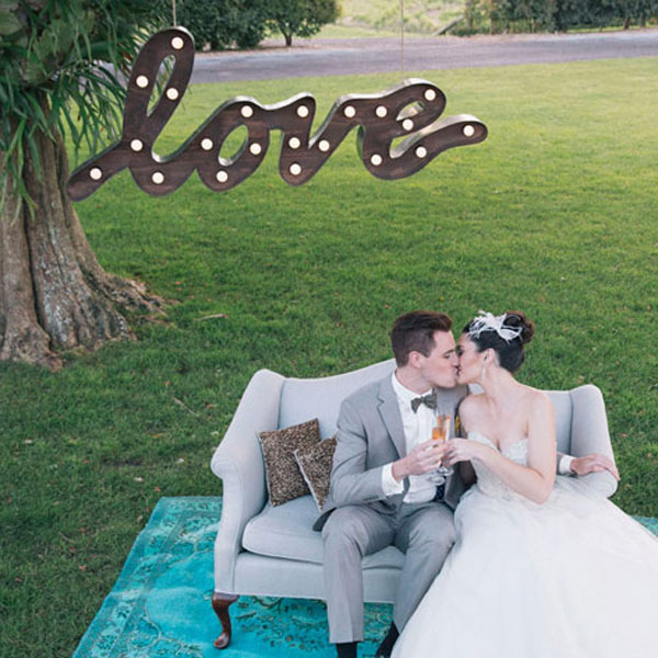 Wedding sign LOVE letters wedding sign