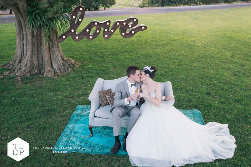 Love sign wedding-sign with lights
