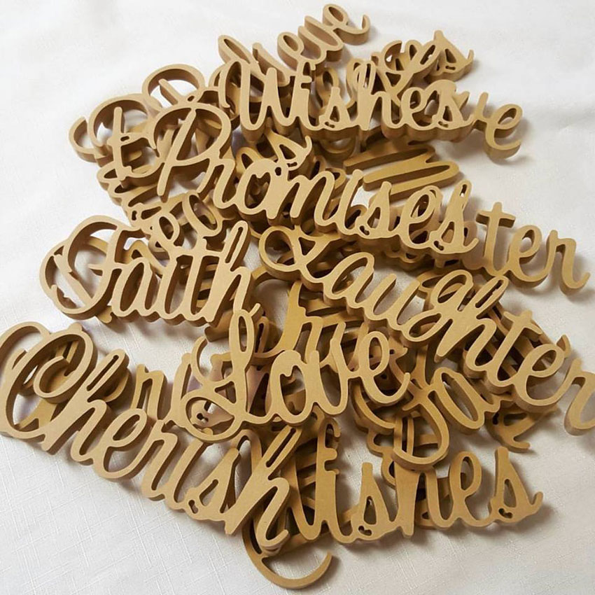Wooden letters table signs