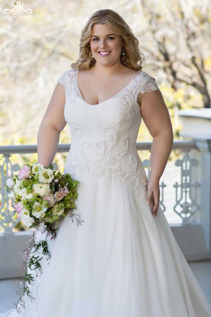 Large bust wedding dress