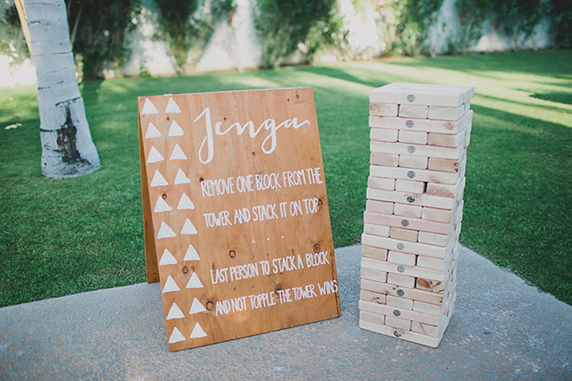 jenga game for wedding