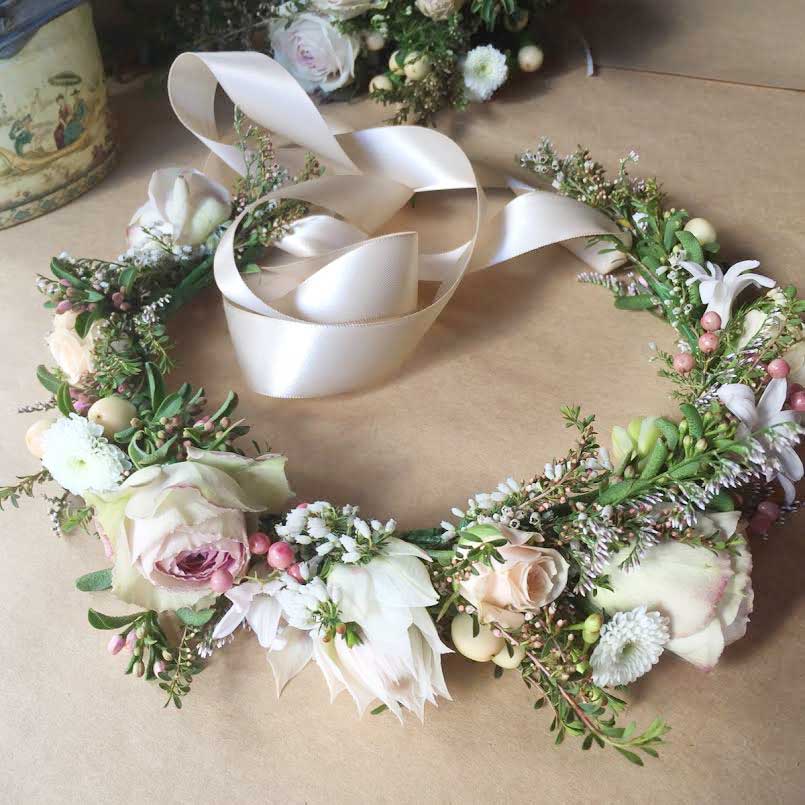 Bride's flower crown