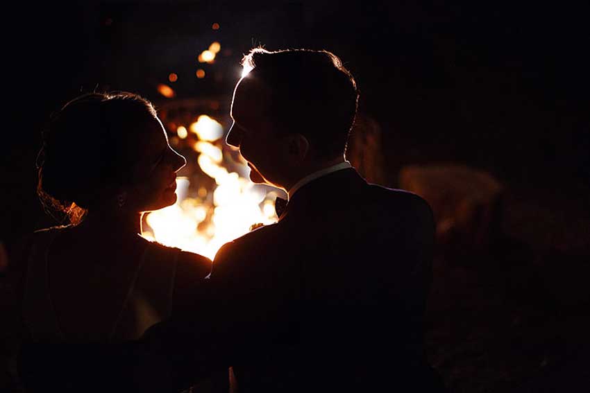 romantic wedding shot