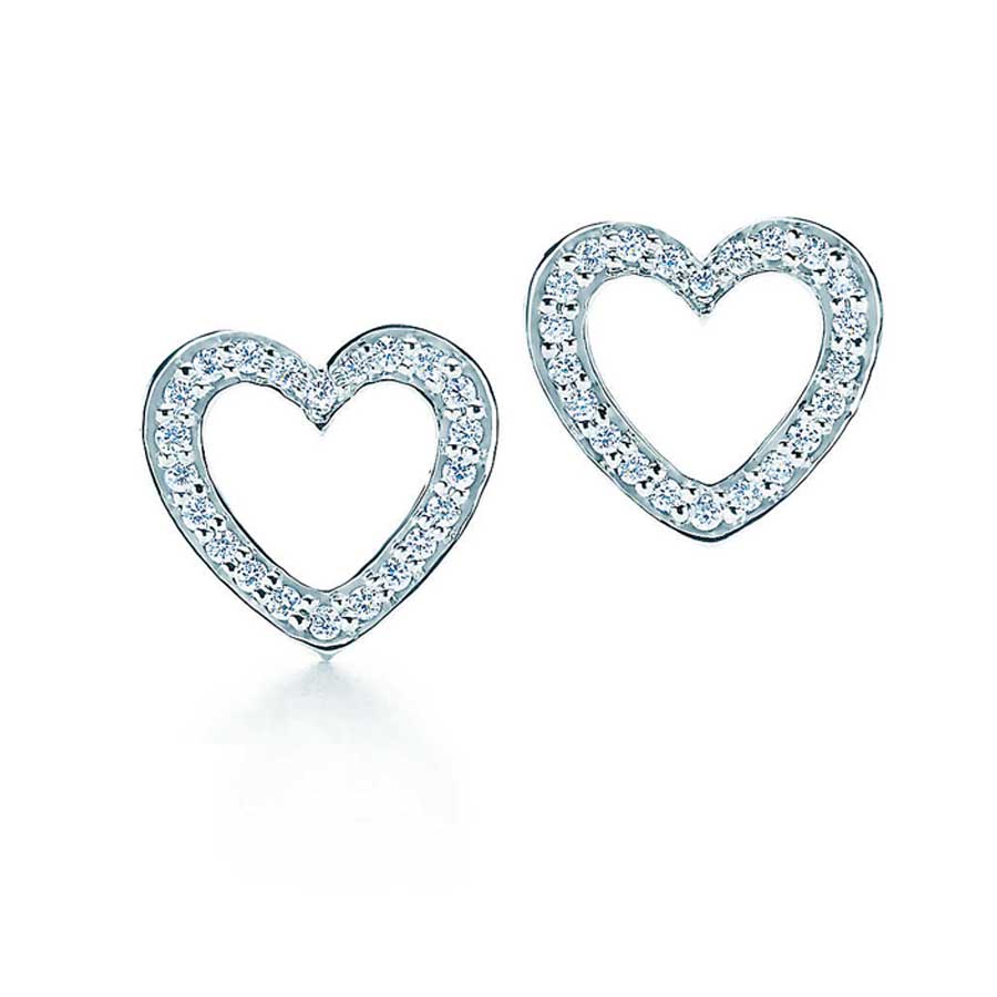 Tifanny heart earrings diamond