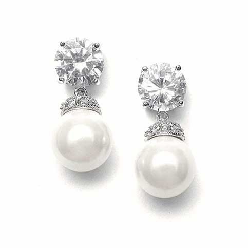 pearl earrings bride
