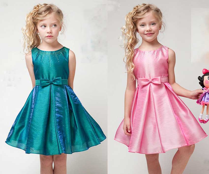 coloured flower girl dress