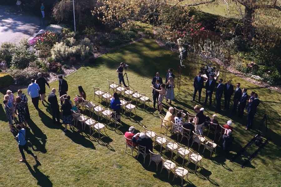 aerial wedding