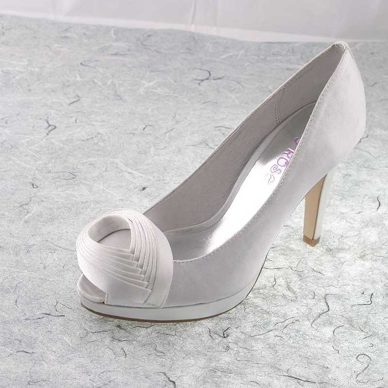 white wedding shoe