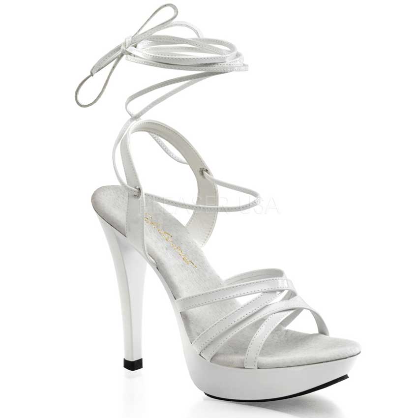 White cocktail wedding shoe
