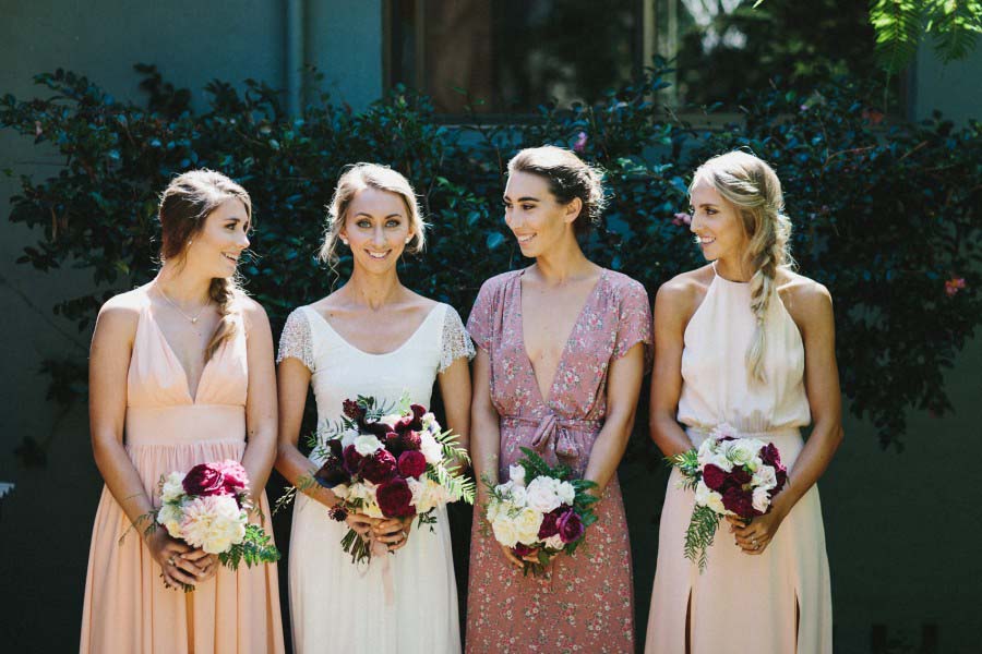 relaxed rustic bridesmaids dresses