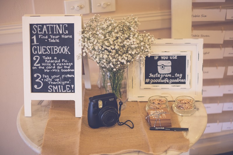 alternative guestbook for vintaged wedding