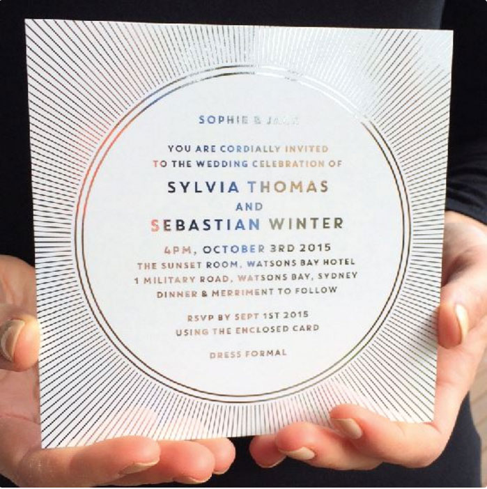 silver wedding invitations