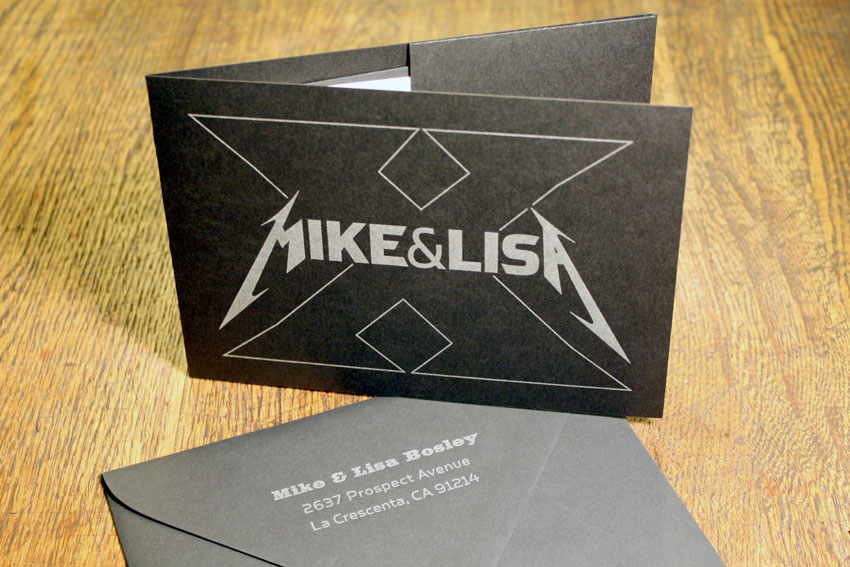 metallica wedding invitations