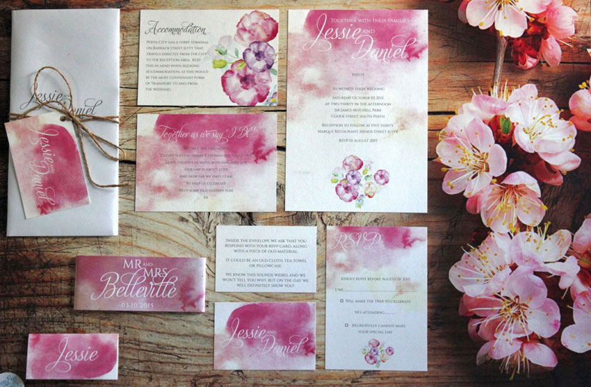 spring wedding invitations