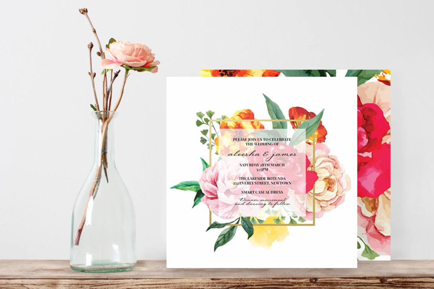 spring wedding invitation