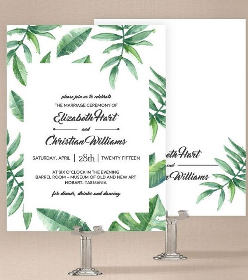 spring wedding invitation