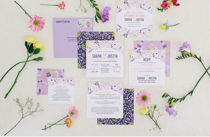 spring wedding invitation