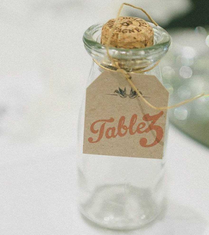 cork in bottle table numbers - keey eye designz