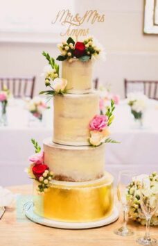 Gold Wedding Cakes