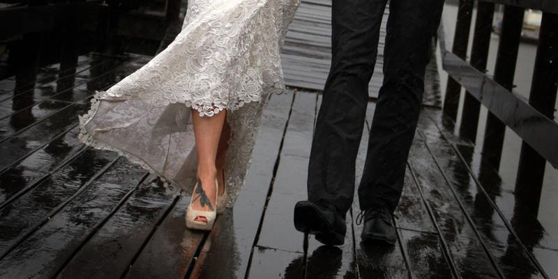 wet weather wedding