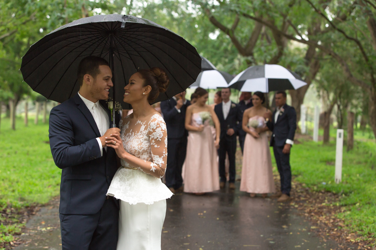 wet weather wedding