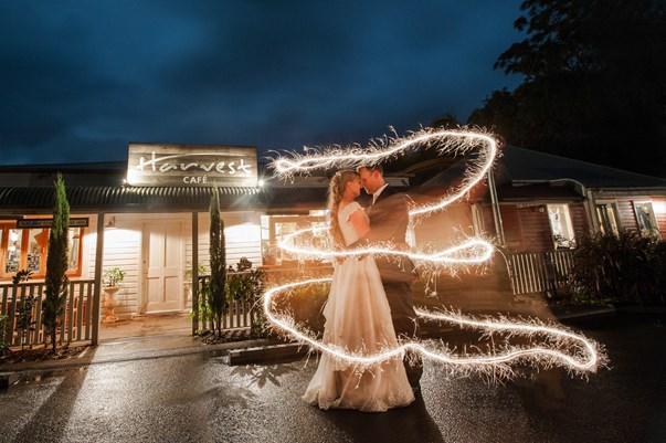 Sparklers can be magical if fireworks are too impractical. Image: Daisy & the Duke